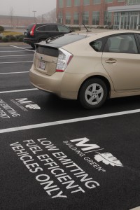 pavement marking, allen hall and sons, fuel efficient vehicle, charging station spaces